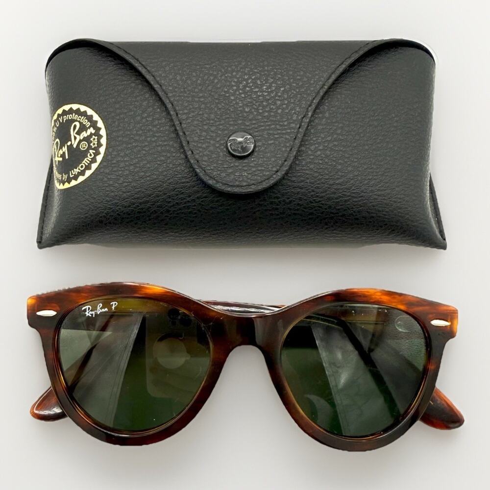 Ray-Ban Wayfarer Way RB2241 954/58 Tortoise Polarized Sunglasses 51mm Cat Eye